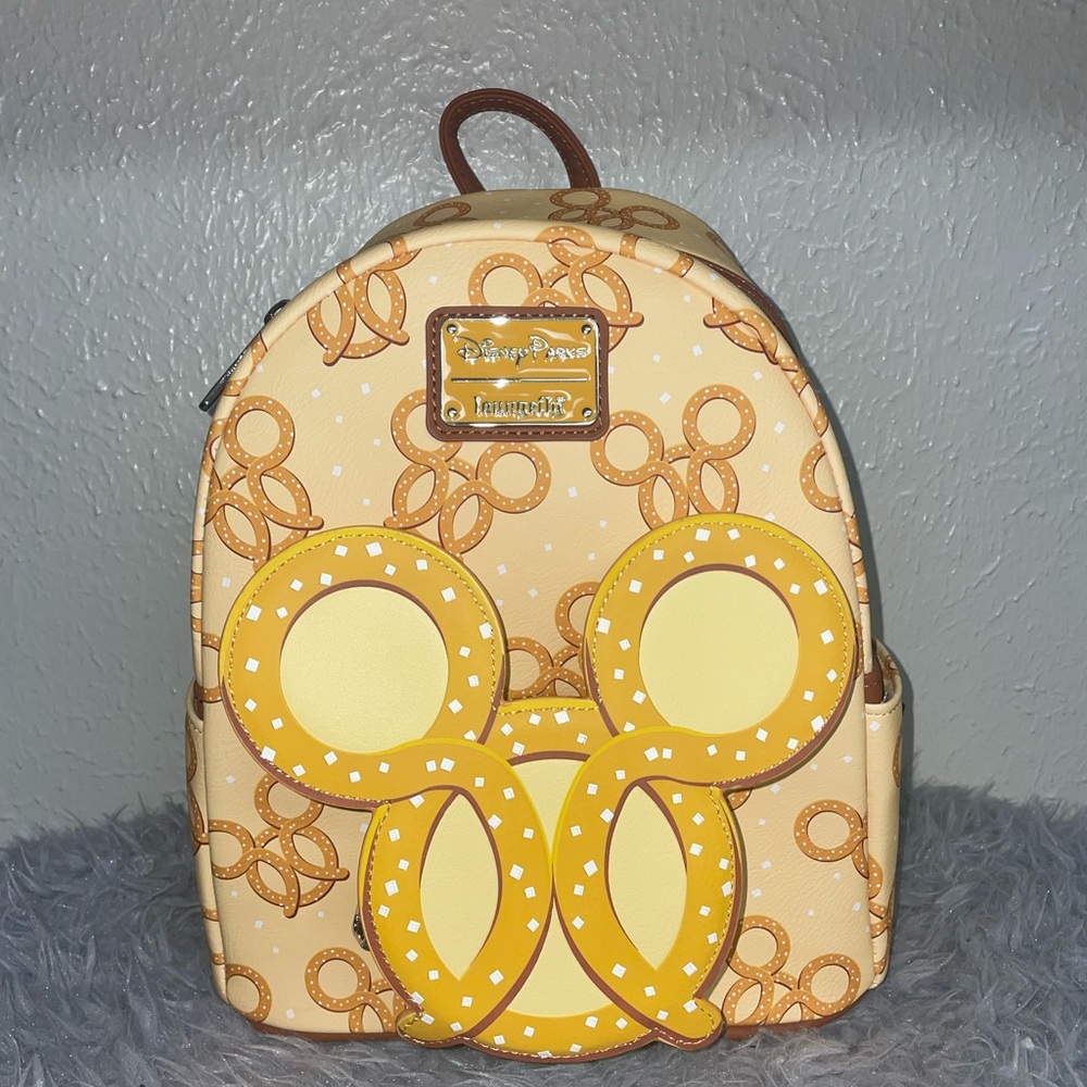 Loungefly Disney Parks Mickey Mouse Pretzel Backpack - Picture 1 of 5